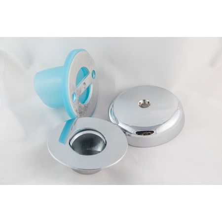 Bluevue Overflow Gasket Kit with Flip Top Drain, Chrome BVT-3OFS-FT-C